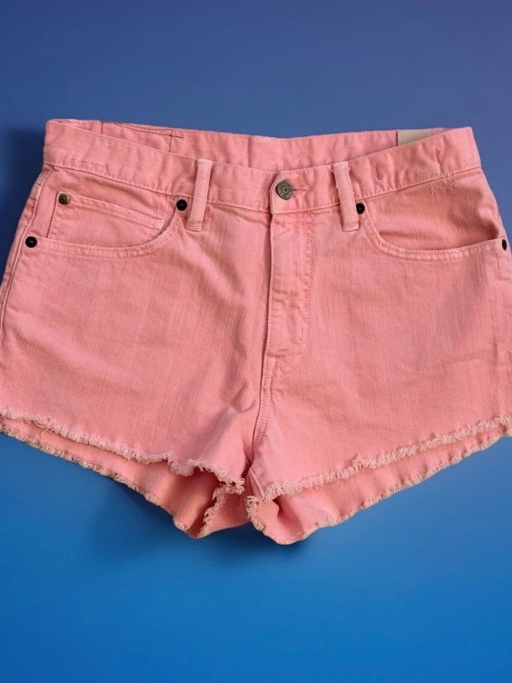 Denim & Supply Ralph Lauren Pink High Rise Cut Off Denim Shorts - Size 28